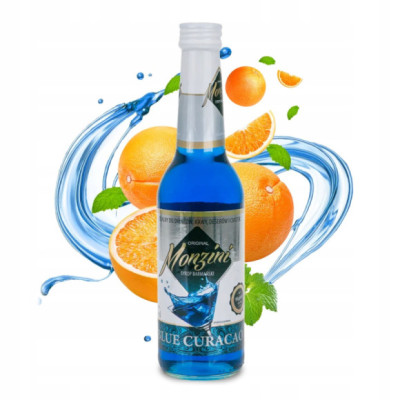 SYROP BARMAŃSKI BLUE CURACAO do drinków kawy deserów ciastek 320ml MONZINI