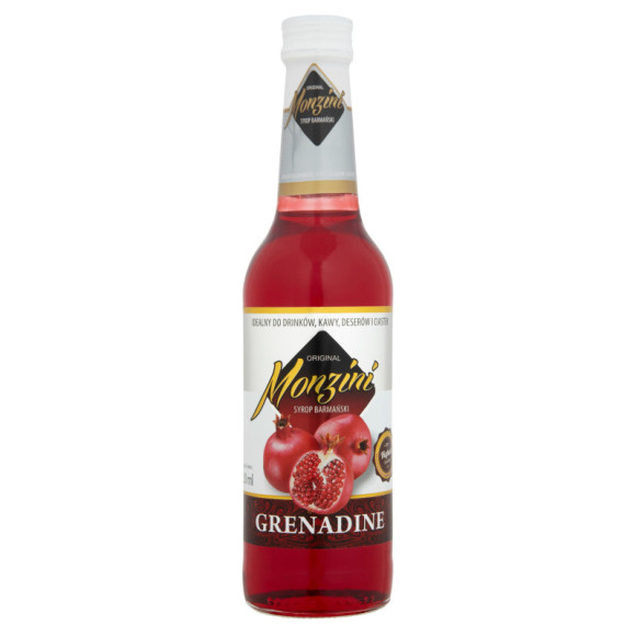 SYROP BARMAŃSKI GRENADINE GRANAT do drinków kaw deserów ciast 320ml MONZINI SYROP BARMAŃSKI GRENADINE GRANAT do drinków kaw deserów ciast 320ml MONZINI