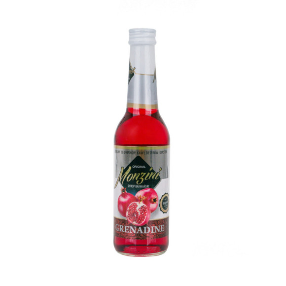 SYROP BARMAŃSKI GRENADINE GRANAT do drinków kaw deserów ciast 320ml MONZINI SYROP BARMAŃSKI GRENADINE GRANAT do drinków kaw deserów ciast 320ml MONZINI