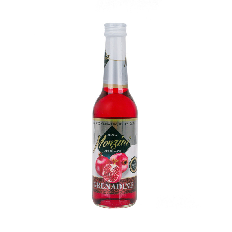 SYROP BARMAŃSKI GRENADINE GRANAT do drinków kaw deserów ciast 320ml MONZINI