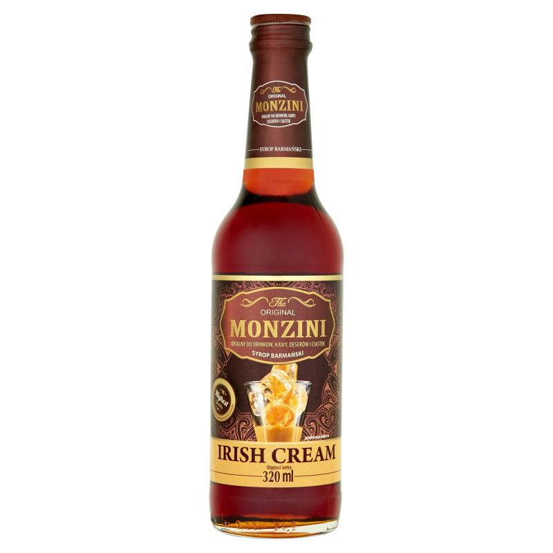 SYROP BARMAŃSKI IRISH CREAM do drinków kawy deserów ciastek 320ml MONZINI
