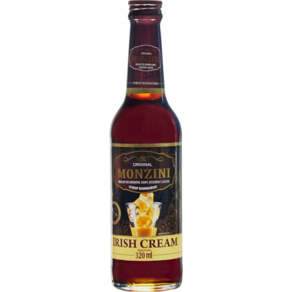 SYROP BARMAŃSKI IRISH CREAM do drinków kawy deserów ciastek 320ml MONZINI SYROP BARMAŃSKI IRISH CREAM do drinków kawy deserów ciastek 320ml MONZINI