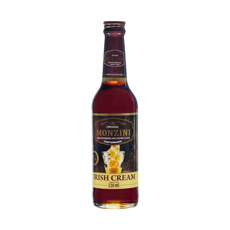 SYROP BARMAŃSKI IRISH CREAM do drinków kawy deserów ciastek 320ml MONZINI