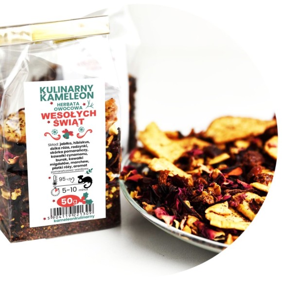 KAMELEON KULIANARNY herbata owocowa WESOŁYCH ŚWIĄT hibiskus