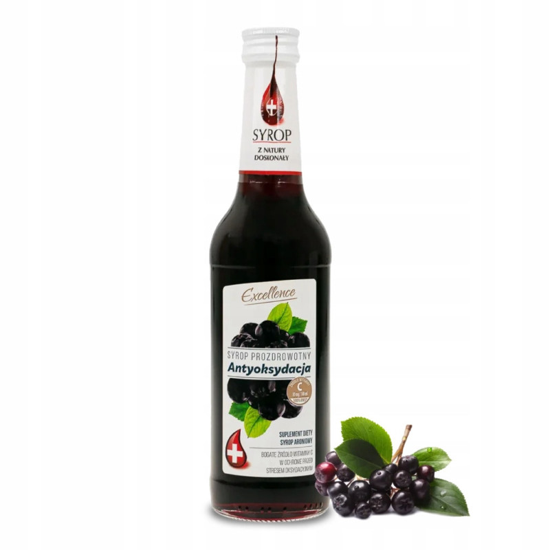 SYROP PROZDROWOTNY ANTYOKSYDACJA ARONIA +WITC SOK ARONIOWY 320ml EXCELLENCE