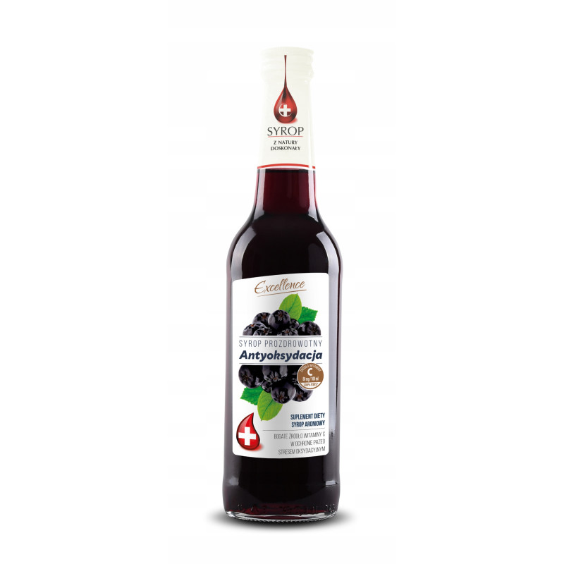 SYROP PROZDROWOTNY ANTYOKSYDACJA ARONIA +WITC SOK ARONIOWY 320ml EXCELLENCE