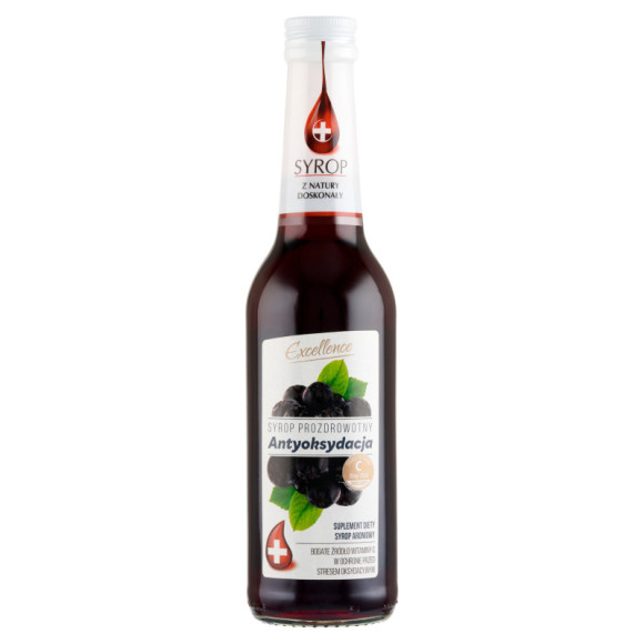 SYROP PROZDROWOTNY ANTYOKSYDACJA ARONIA +WITC SOK ARONIOWY 320ml EXCELLENCE