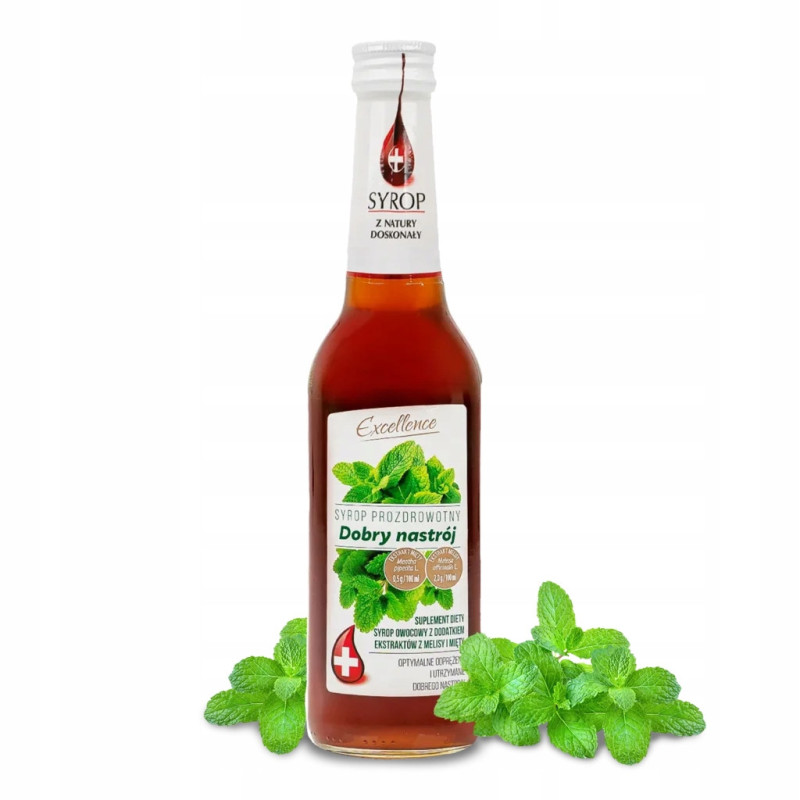SYROP PROZDROWOTNY DOBRY NASTRÓJ OWOCOWY + MELISA i MIĘTA 320ml EXCELLENCE