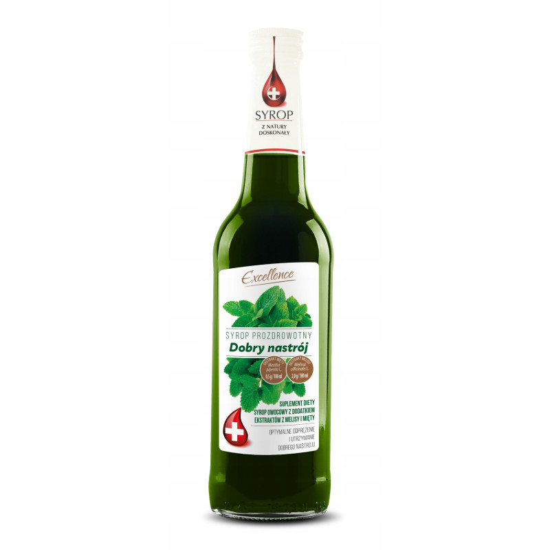SYROP PROZDROWOTNY DOBRY NASTRÓJ OWOCOWY + MELISA i MIĘTA 320ml EXCELLENCE