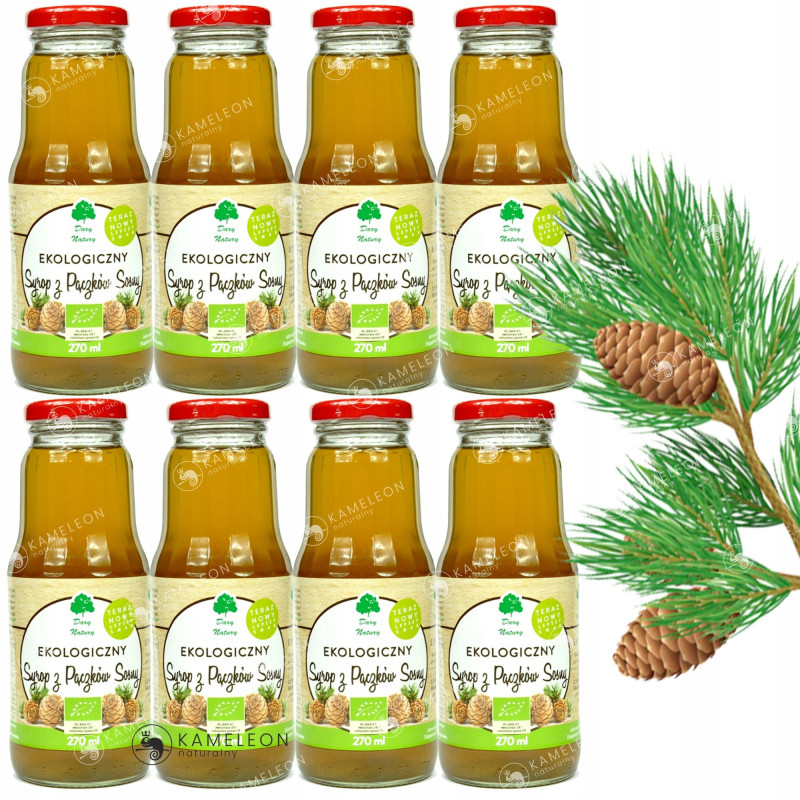 SYROP Z PĄCZKÓW SOSNY ekologiczny eko DARY NATURY 8szt x 270ml 2,16L