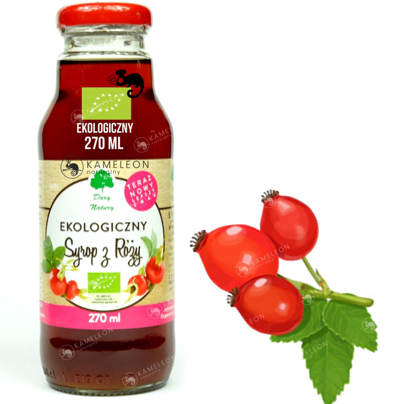 SYROP Z RÓŻY RÓŻANY róża EKO do deserów napojów 270ml 0,27L DARY NATURY