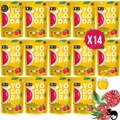 YOGODA MIESZANKA MIODOWO OWOCOWA do NAPOJÓW MALINA Z MALINĄ 50g x14 0,7KG