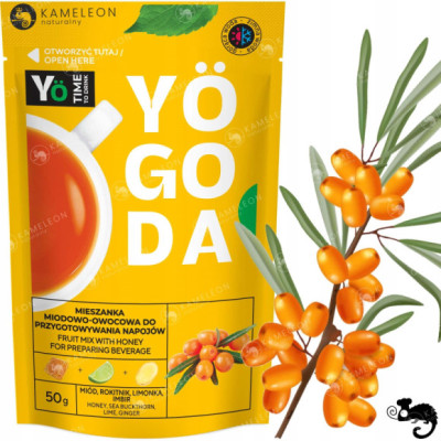 YOGODA MIESZANKA MIODOWO OWOCOWA do przygotowania NAPOJÓW smak ROKITNIK 50g