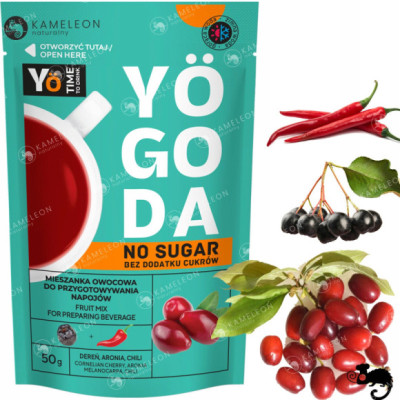 YOGODA MIESZANKA OWOCOWA do zrobienia NAPOJÓW BEZ DODATKU CUKRU - DEREŃ 50g