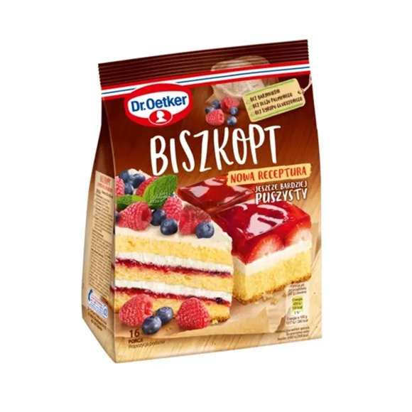 Dr.Oetker BISZKOPT nowa receptura JESZCZE BARDZIEJ PUSZYSTY