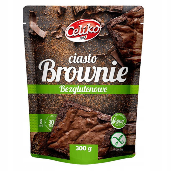 CIASTO BROWNIE BEZGLUTENOWE bez glutenu wegańskie 8 porcji w 30 min! CELIKO CIASTO BROWNIE BEZGLUTENOWE bez glutenu wegańskie 8 porcji w 30 min! CELIKO
