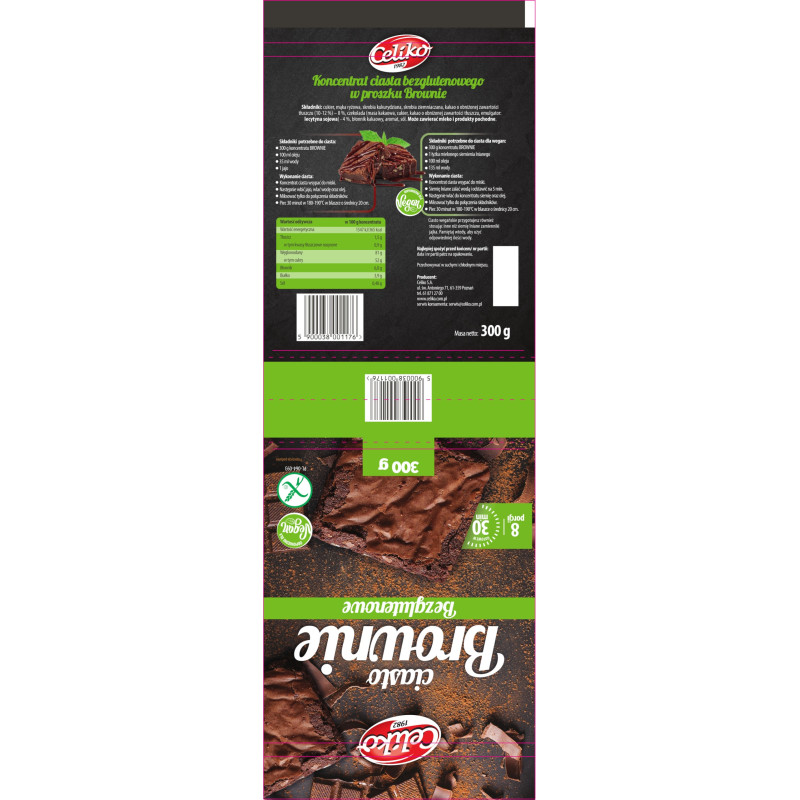CIASTO BROWNIE BEZGLUTENOWE bez glutenu wegańskie 8 porcji w 30 min! CELIKO