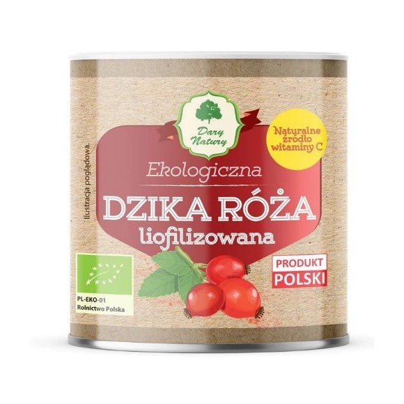 Dary Natury DZIKA RÓŻA LIOFILIZOWANA ekologiczna NATURALNA