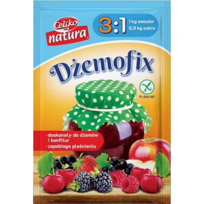 DŻEMOFIX 3:1 40g DO PRZETWORÓW DŻEMÓW KONFITUR Na 1kg owoców Celiko