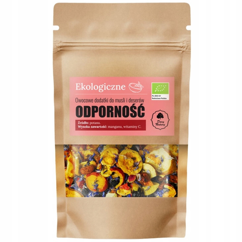 OWOCE LIOFILIZOWANE mix ODPORNOŚĆ DODATEK DO MUSLI DESERÓW 20g DARY NATURY