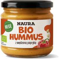 Naura eko BIO HUMMUS MARCHEWKOWY Z PAPRYKĄ wegańska pasta
