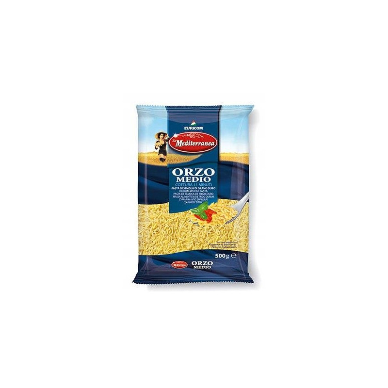 MAKARON ORZO 500g 0,5kg semolina z pszenicy durum MEDITERRANEA Euricom