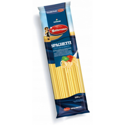 MAKARON SPAGHETTI 500g 0,5kg semolina z pszenicy durum MEDITERRANEA Euricom