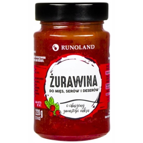 Runoland ŻURAWINA DO MIĘS SERÓW DESERÓW 220g 246ml