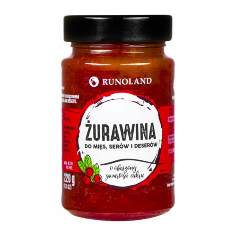 Runoland ŻURAWINA DO MIĘS SERÓW DESERÓW 220g 246ml