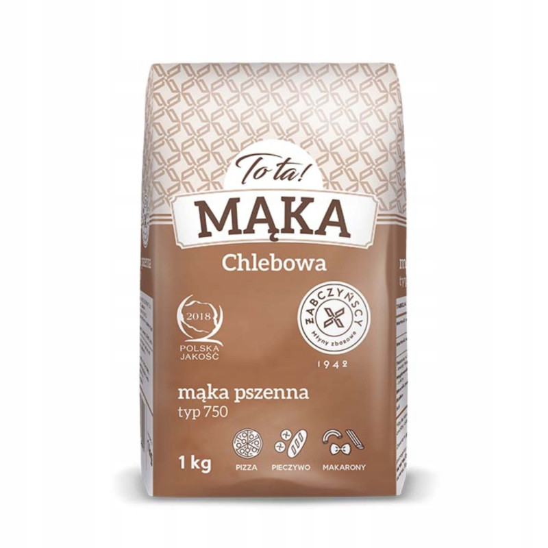 MĄKA PSZENNA TYP 750 CHLEBOWA pizza pieczywo chleb makarony ToTa! 1000g 1KG