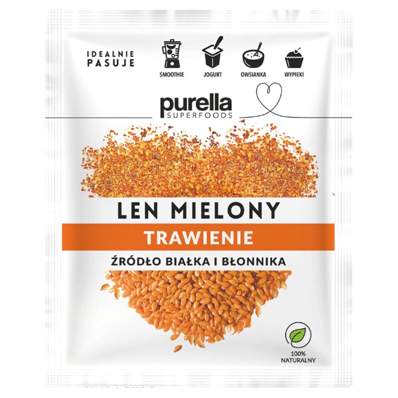 PURELLA  LEN MIELONY odtłuszczony SIEMIĘ LNIANE ZŁOTE 180g