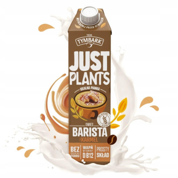 TYMBARK MLEKO ROŚLINNE bez cukru NAPÓJ OWIES KARMEL BARISTA KARMELOWE 1L TYMBARK MLEKO ROŚLINNE bez cukru NAPÓJ OWIES KARMEL BARISTA KARMELOWE 1L