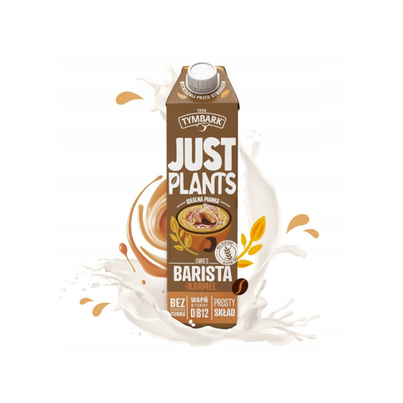 TYMBARK MLEKO ROŚLINNE bez cukru NAPÓJ OWIES KARMEL BARISTA KARMELOWE 1L