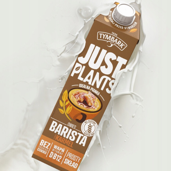 TYMBARK MLEKO ROŚLINNE bez cukru NAPÓJ OWIES KARMEL BARISTA KARMELOWE 1L TYMBARK MLEKO ROŚLINNE bez cukru NAPÓJ OWIES KARMEL BARISTA KARMELOWE 1L