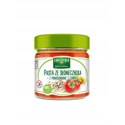 PASTA ZE SŁONECZNIKA Z POMIDORAMI I CURRY do pieczywa MAKARONU 180g HELCOM