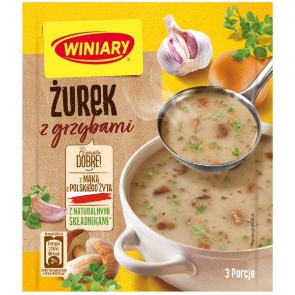 Winary ŻUREK z GRZYBAMI 49g z mąką z polskiego żyta