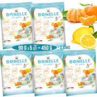 ŻELKI WEGAŃSKIE Bez Cukru Glutenu Żelatyny CYTRYNA MANDARYNKA 450g BONELLE