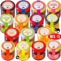 15x KONFITURA MARMOLADA DŻEM MUS POWIDŁA mix smaków MAŁY SŁOICZEK 40g 0,6KG