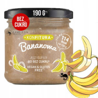 Devaldano KONFITURA BANANOWA DŻEM bez CUKRU 190G