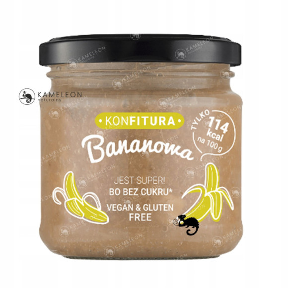 Devaldano KONFITURA BANANOWA DŻEM bez CUKRU 190G Devaldano KONFITURA BANANOWA DŻEM bez CUKRU 190G