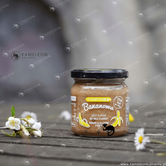 Devaldano KONFITURA BANANOWA DŻEM bez CUKRU 190G Devaldano KONFITURA BANANOWA DŻEM bez CUKRU 190G