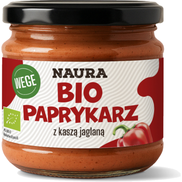 Naura eko BIO PAPRYKARZ Z KASZĄ JAGLANĄ wegańska pasta do