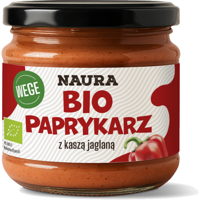 Naura eko BIO PAPRYKARZ Z KASZĄ JAGLANĄ wegańska pasta do