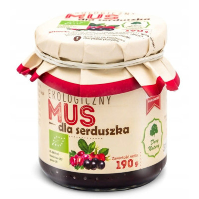 ekologiczny MUS DLA SERDUSZKA 190g DARY NATURY Aronia Róża Głóg Pigwowiec