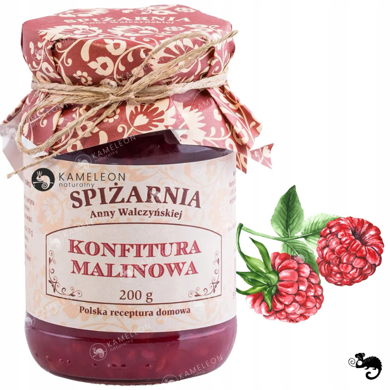 KONFITURA MALINOWA Z MALIN 75% MALINY DŻEM 200g 0,2KG SPIŻARNIA Anny