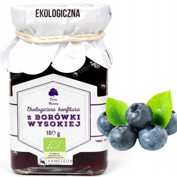 KONFITURA Z BORÓWKI BVORÓWKAWA BORÓWKA ekologiczna dżem 180g DARY NATURY KONFITURA Z BORÓWKI BVORÓWKAWA BORÓWKA ekologiczna dżem 180g DARY NATURY