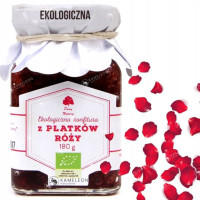 KONFITURA Z PŁATKÓW RÓŻY RÓŻANA Z RÓŻY płatki róży eko BIO 180g DARY NATURY