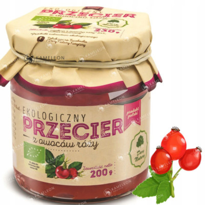 PRZECIER Z OWOCÓW RÓŻY RÓŻA eko 200g DARY NATURY