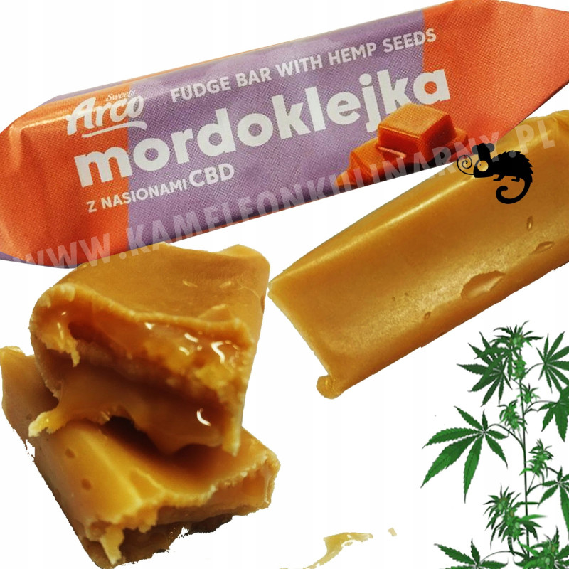 KRÓWKA MORDOKLEJKA o smaku ŚMIETANKOWYM Z NASIONAMI CBD 30g batonik Arco