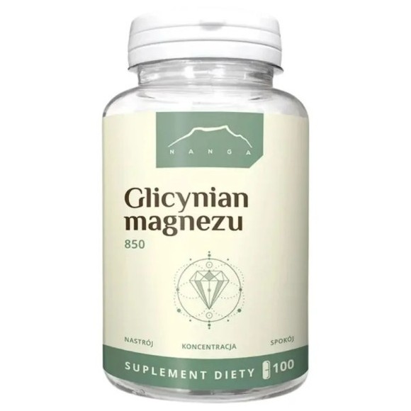 Nanga GLICYNIAN MAGNEZU 850mg 100kaps wsparcie UKŁAD NERWOWY